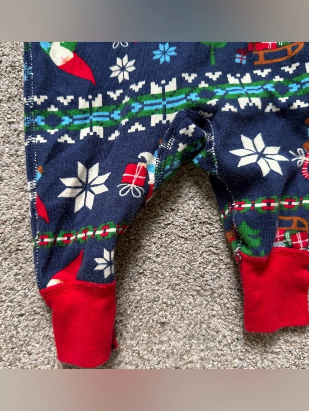 Hanna Andersson Baby Zip Sleeper in Gnome Sweet Gnome Navy Blue Size 3-6 Months